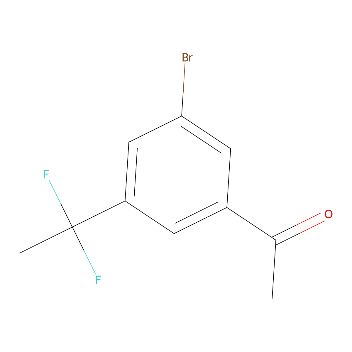 1-(3-Bromo-5-(1,1-difluoroethyl)phenyl)ethan-1-one molecular structure, CAS 2803933-36-8
