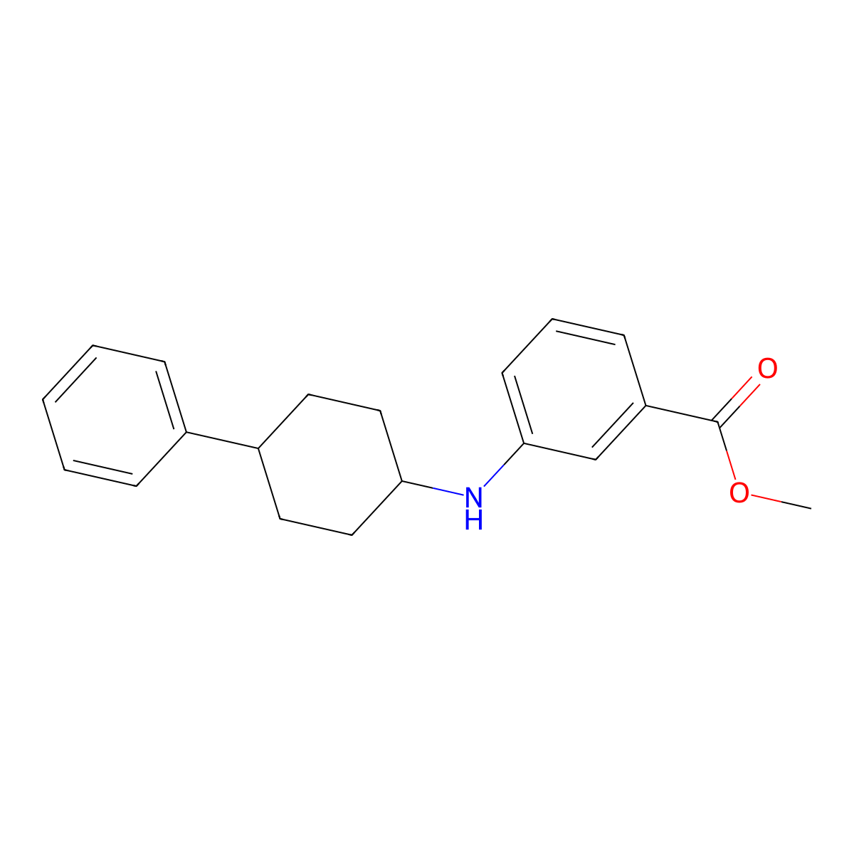 Methyl 3-((4-phenylcyclohexyl)amino)benzoate molecular structure, CAS 2803937-43-9