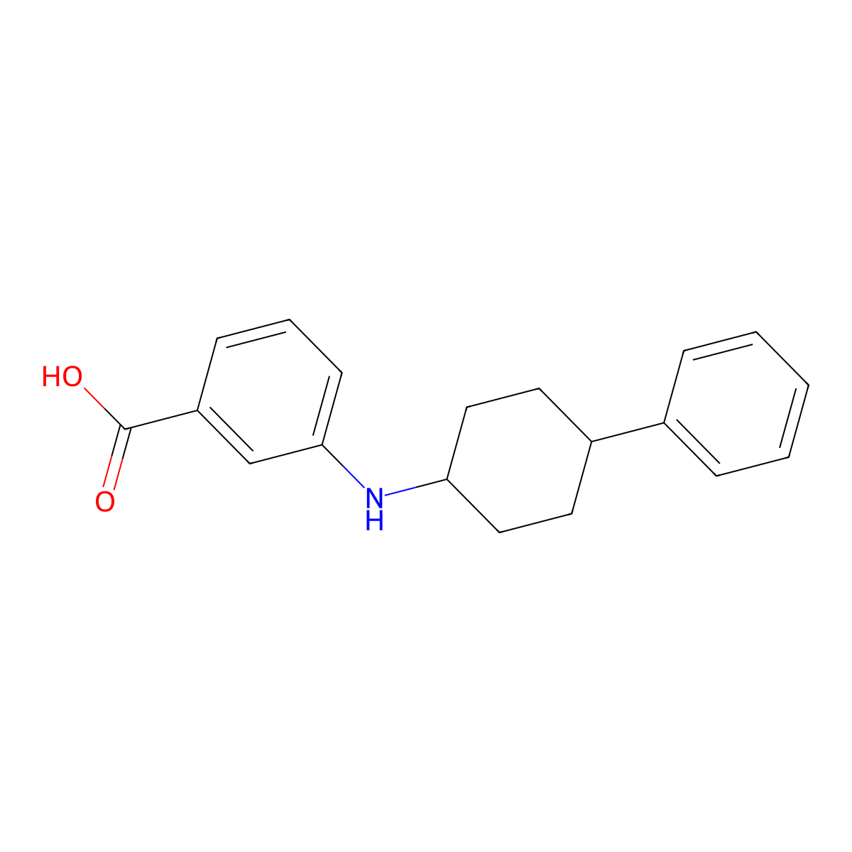 3-[(4-phenylcyclohexyl)amino]Benzoic acid molecular structure, CAS 2803937-44-0