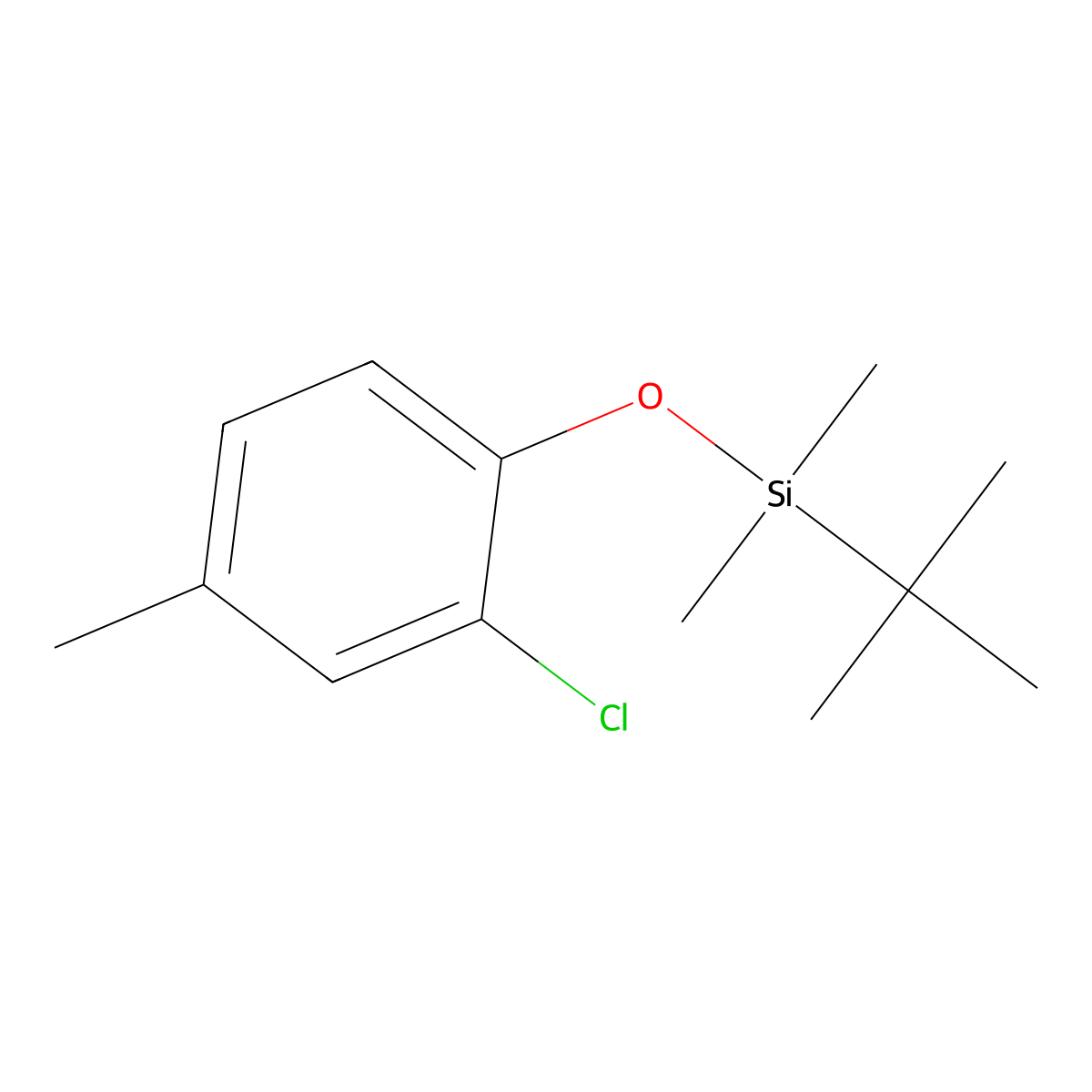 Tert-butyl(2-chloro-4-methylphenoxy)dimethylsilane molecular structure, CAS 2803950-61-8