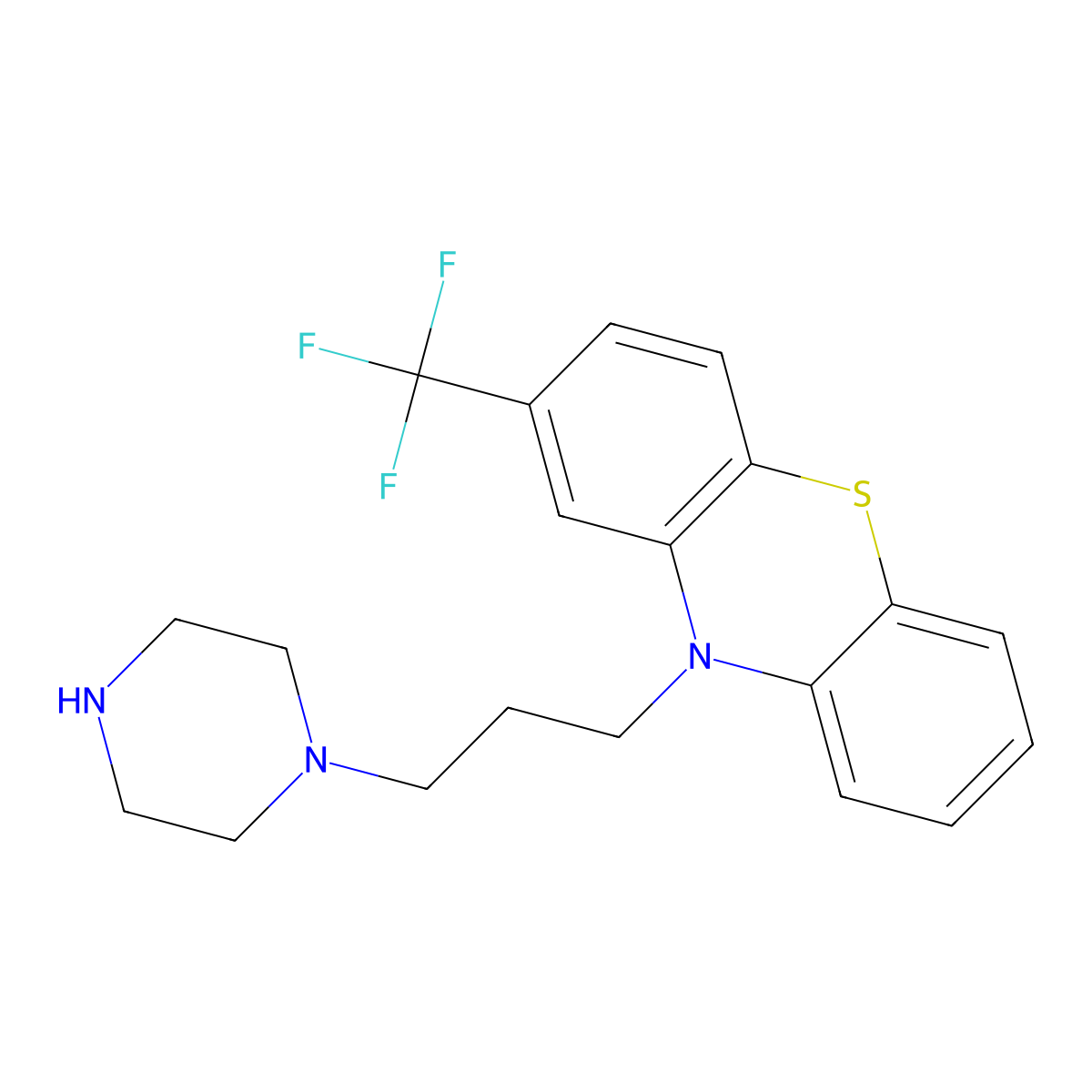 N-Desmethyl trifluoperazine molecular structure, CAS 2804-16-2