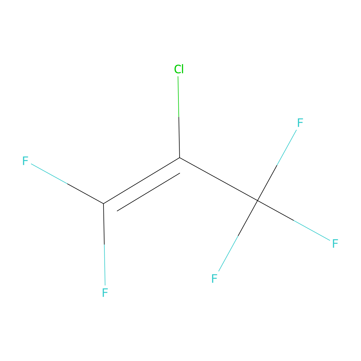 2-Chloro-1,1,3,3,3-pentafluoropropene molecular structure, CAS 2804-50-4
