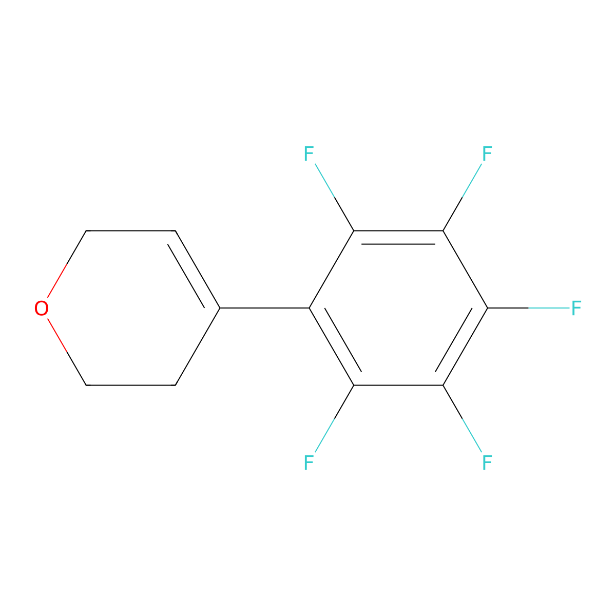 3,6-Dihydro-4-(2,3,4,5,6-pentafluorophenyl)-2H-pyran molecular structure, CAS 2804068-86-6