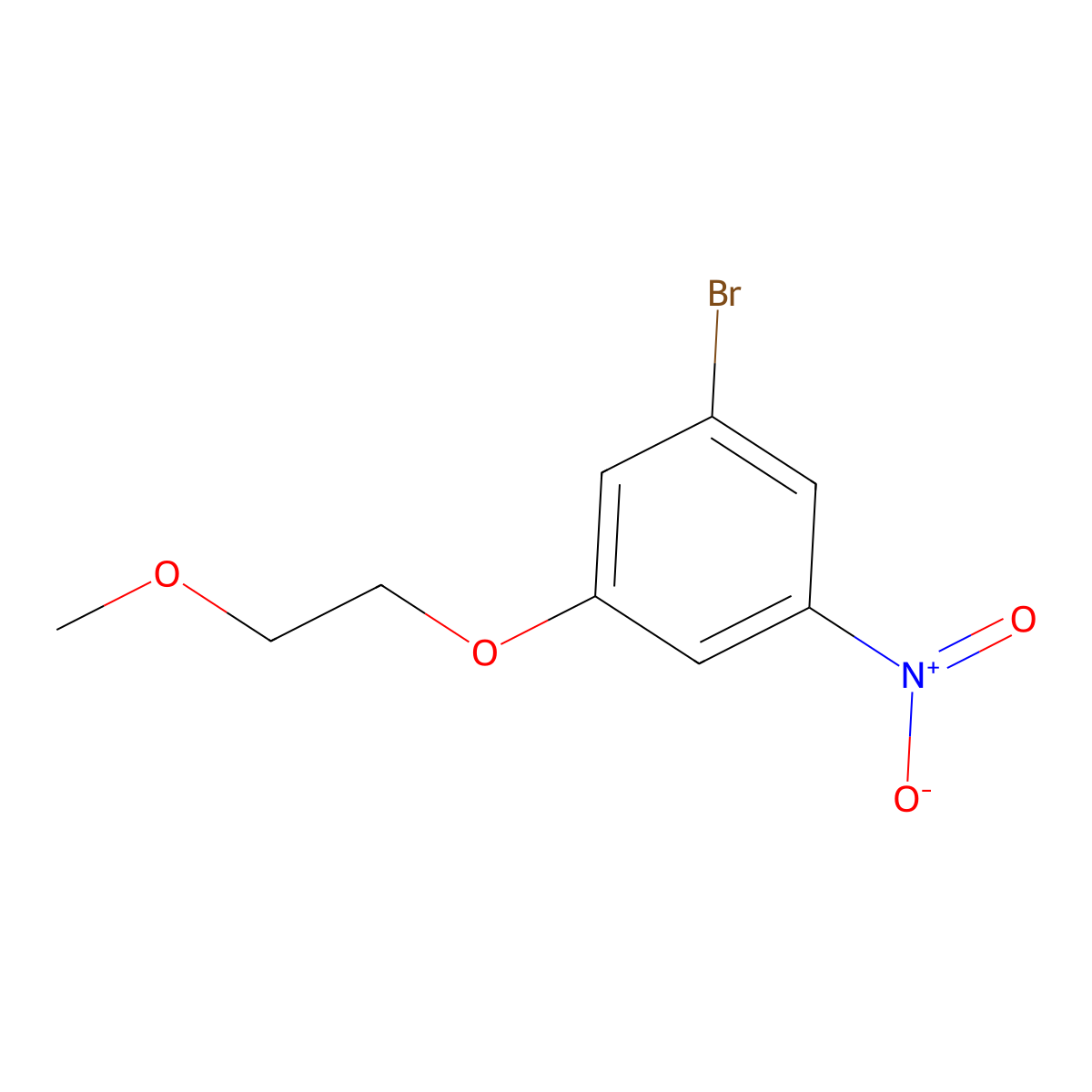 1-Bromo-3-(2-methoxyethoxy)-5-nitrobenzene molecular structure, CAS 2804122-15-2
