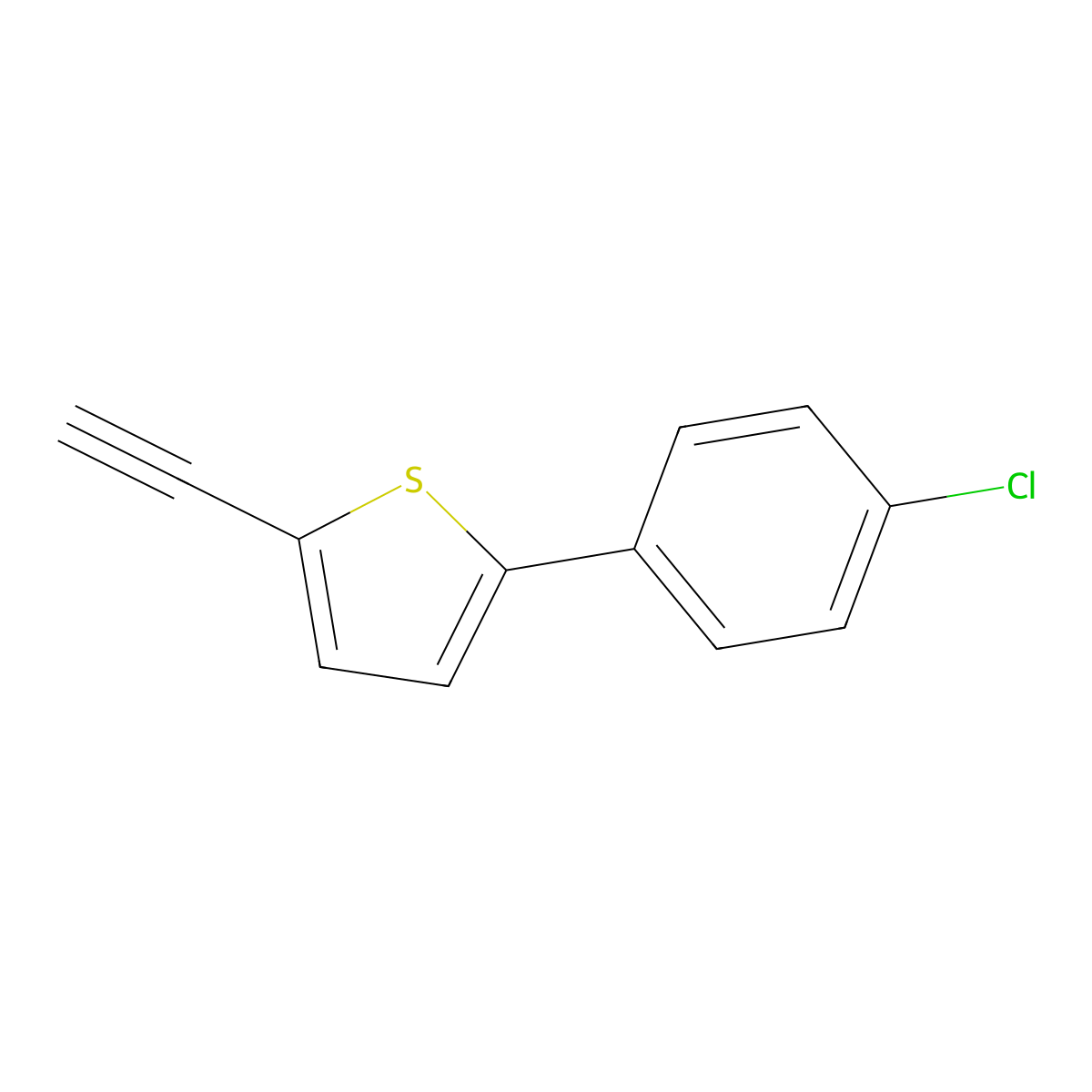 2-(4-Chlorophenyl)-5-ethynylthiophene molecular structure, CAS 2804122-71-0