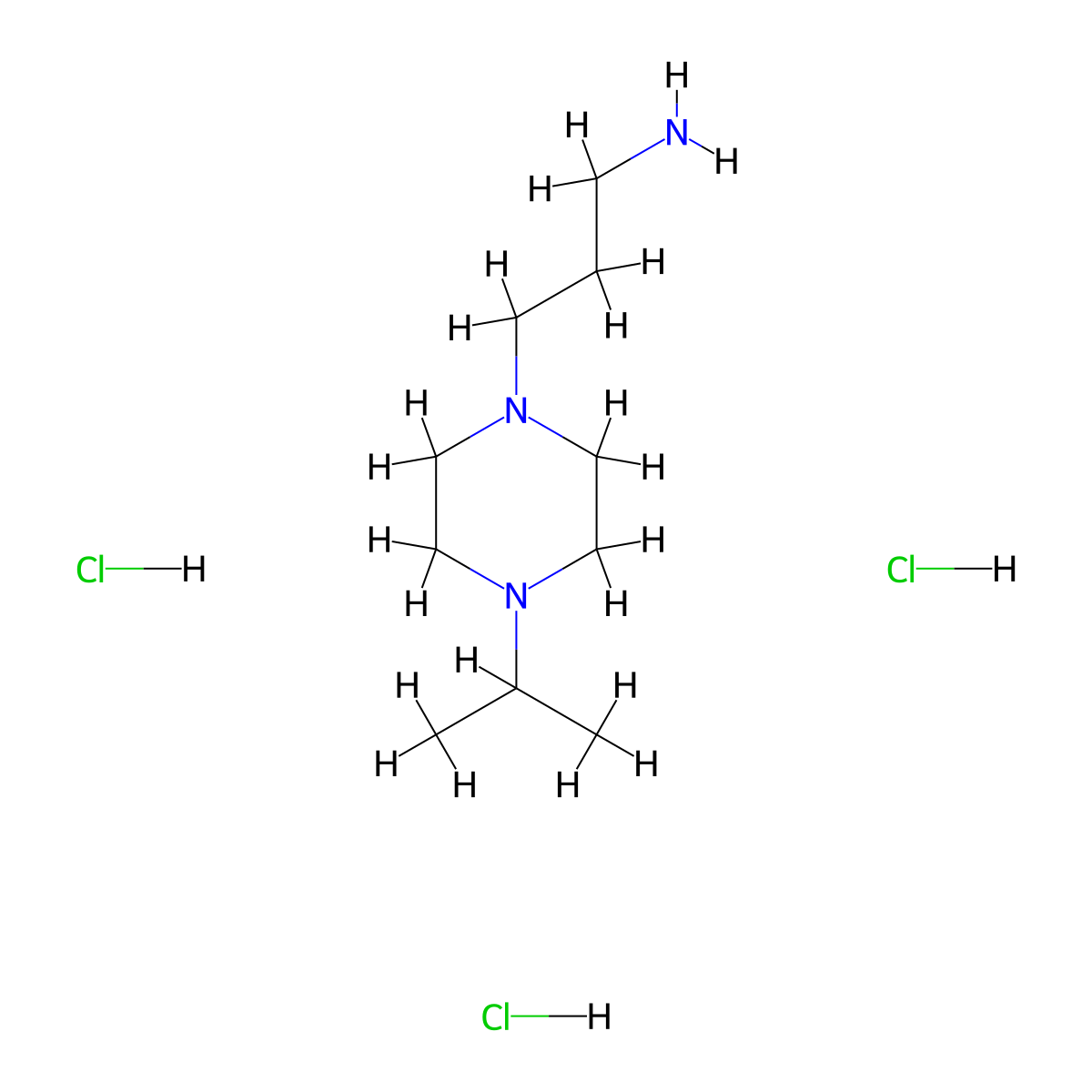 3-(4-Isopropylpiperazin-1-YL)propan-1-amine trihydrochloride molecular structure, CAS 2804137-67-3