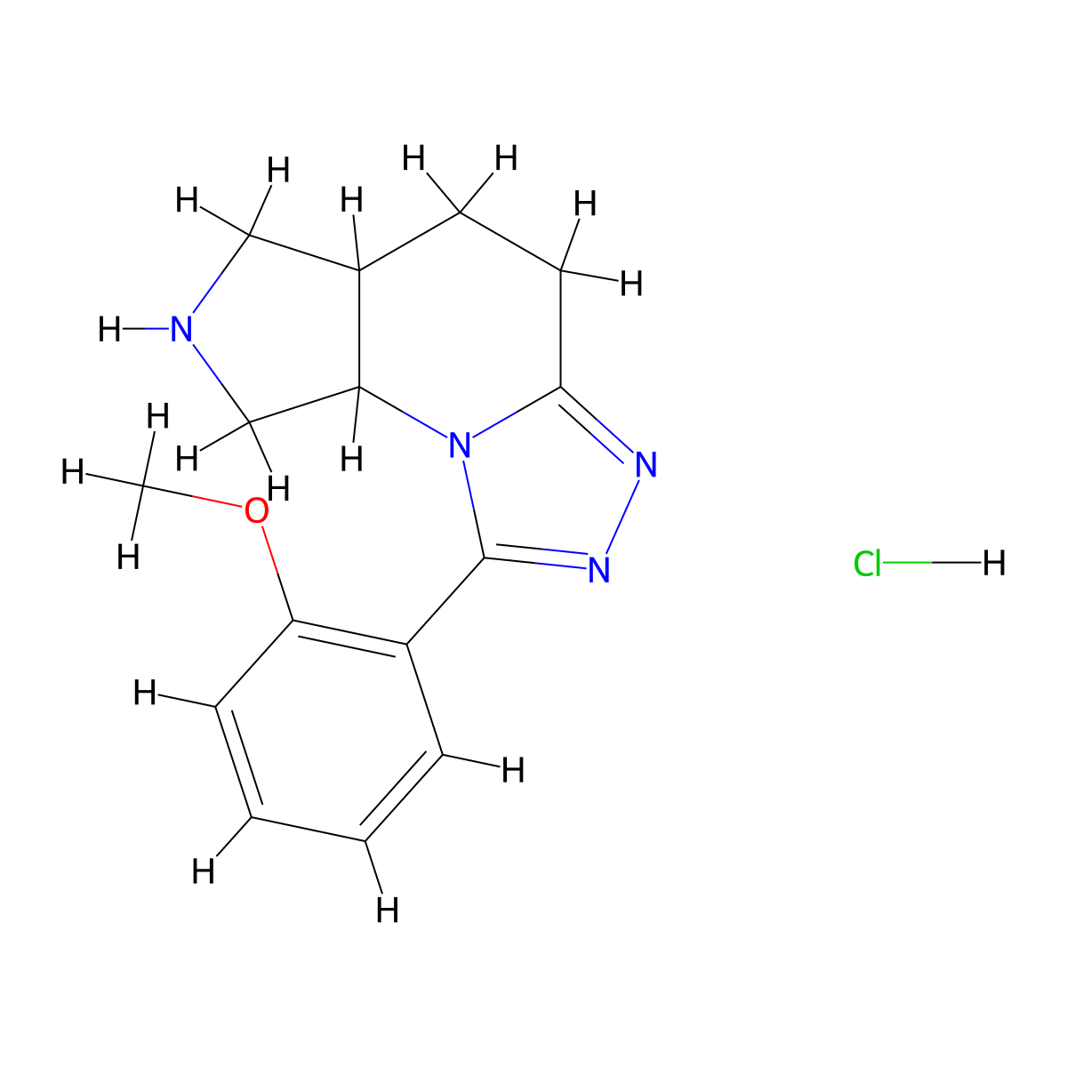 1-(2-Methoxyphenyl)-5,5a,6,7,8,8a-hexahydro-4H-pyrrolo[3,4-e][1,2,4]triazolo[4,3-a]pyridine hydrochloride molecular structure, CAS 2804195-52-4