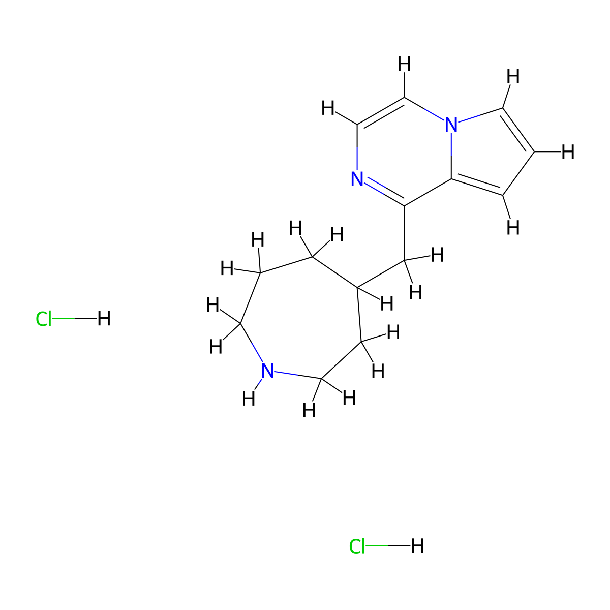 1-(Azepan-4-ylmethyl)pyrrolo[1,2-a]pyrazine dihydrochloride molecular structure, CAS 2804195-62-6