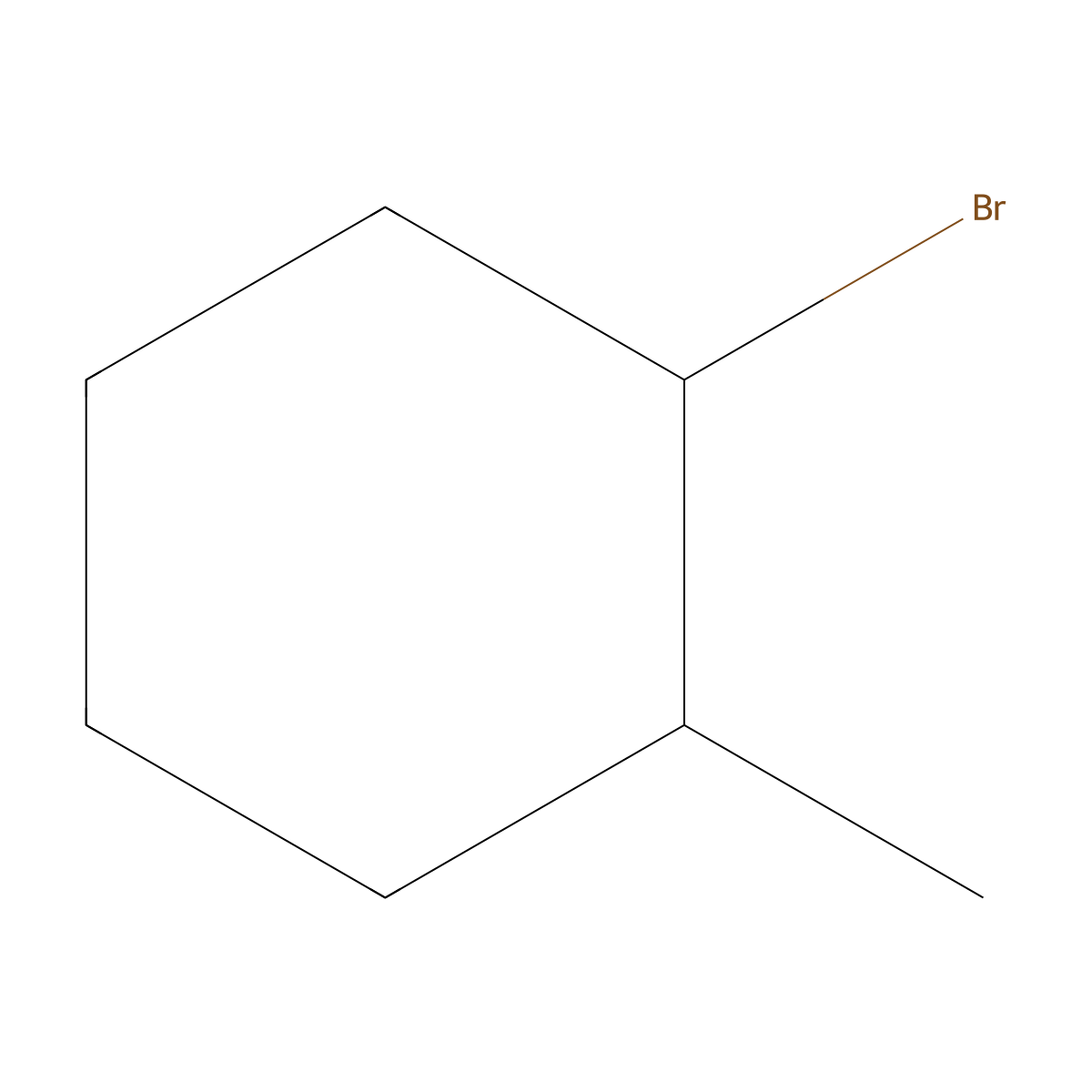rac-(1R,2S)-1-bromo-2-methylcyclohexane, cis molecular structure, CAS 28046-84-6