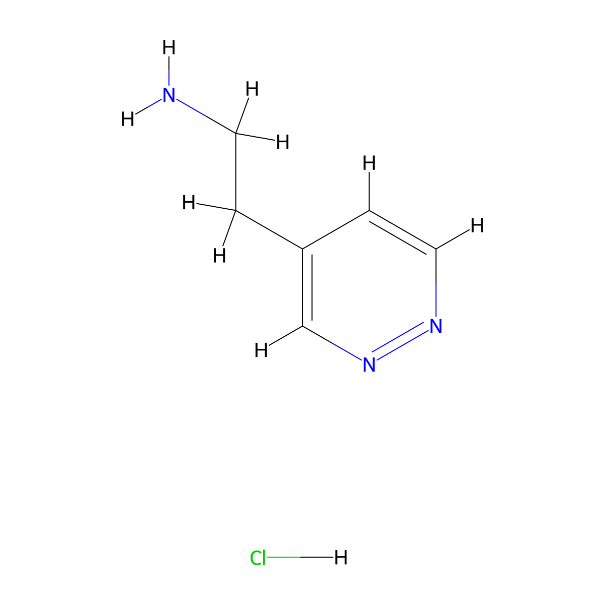 2-Pyridazin-4-ylethanamine;hydrochloride molecular structure, CAS 2804645-62-1