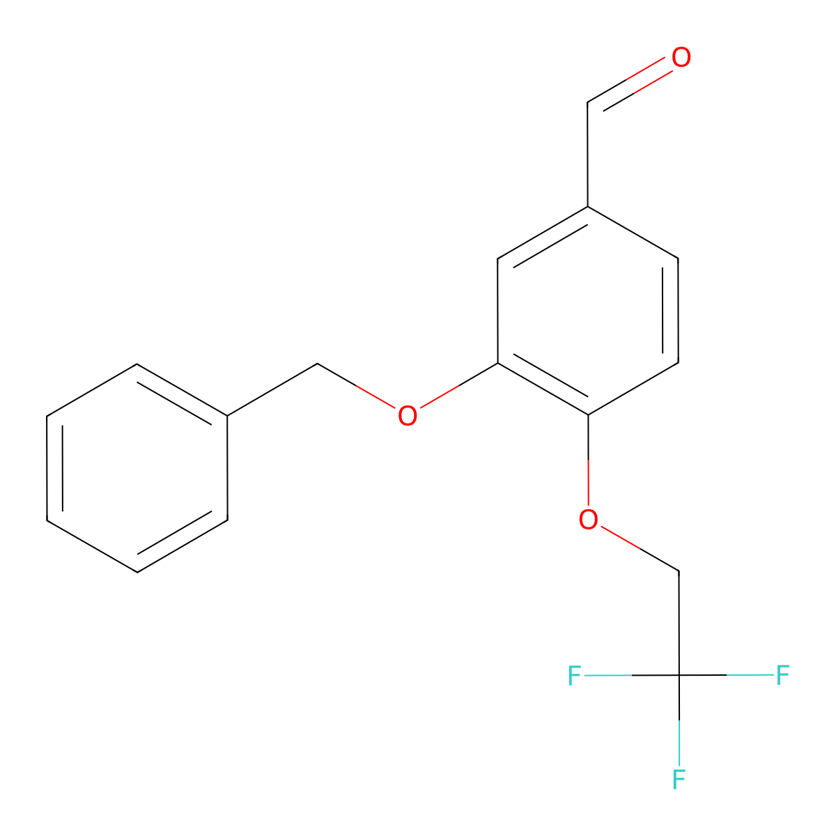 3-(Benzyloxy)-4-(2,2,2-trifluoroethoxy)benzaldehyde molecular structure, CAS 2804663-38-3