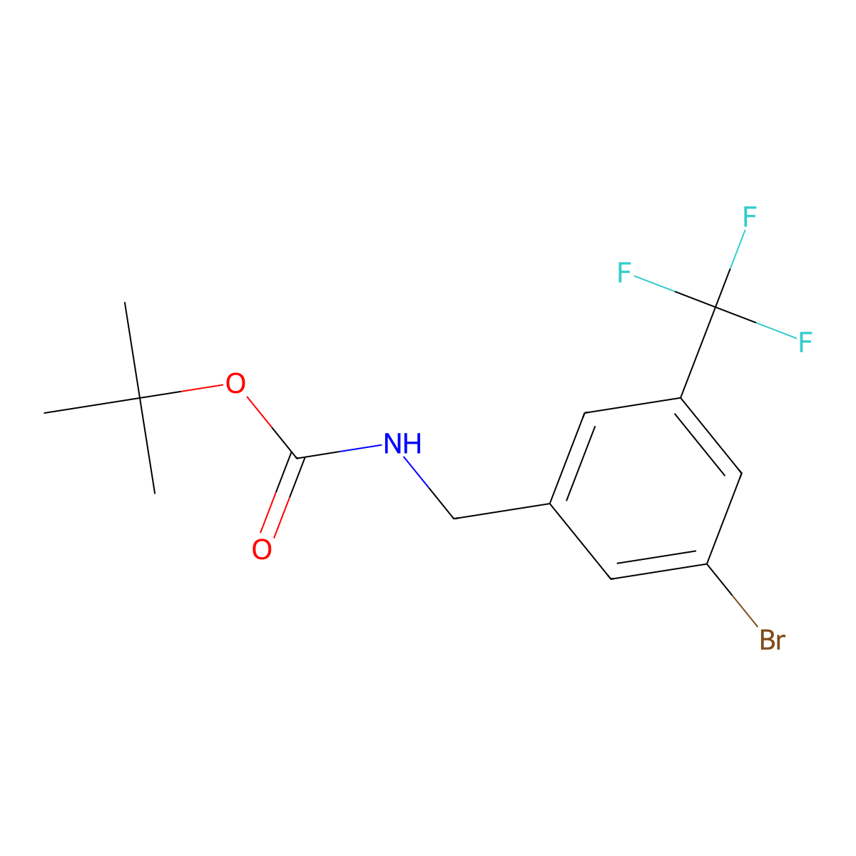 tert-Butyl 3-bromo-5-(trifluoromethyl)benzylcarbamate molecular structure, CAS 2804663-45-2