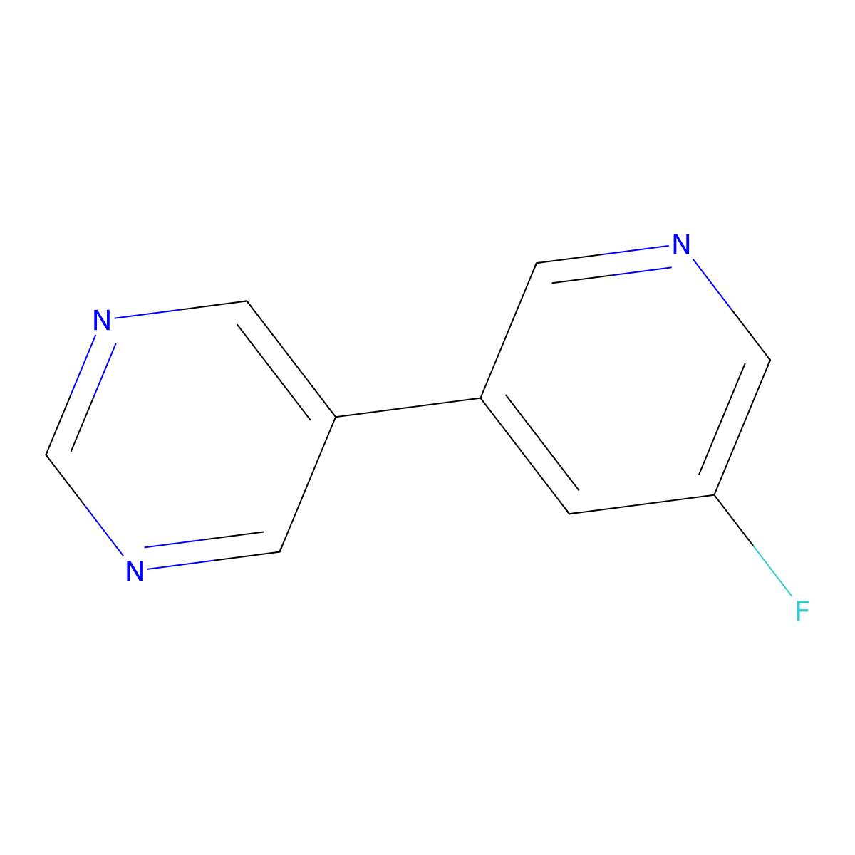 5-(5-Fluoropyridin-3-yl)pyrimidine molecular structure, CAS 2804664-04-6