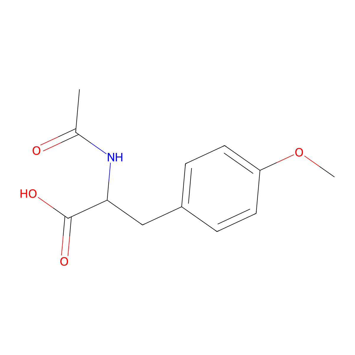 N-Acetyl-O-methyl-L-tyrosine molecular structure, CAS 28047-05-4