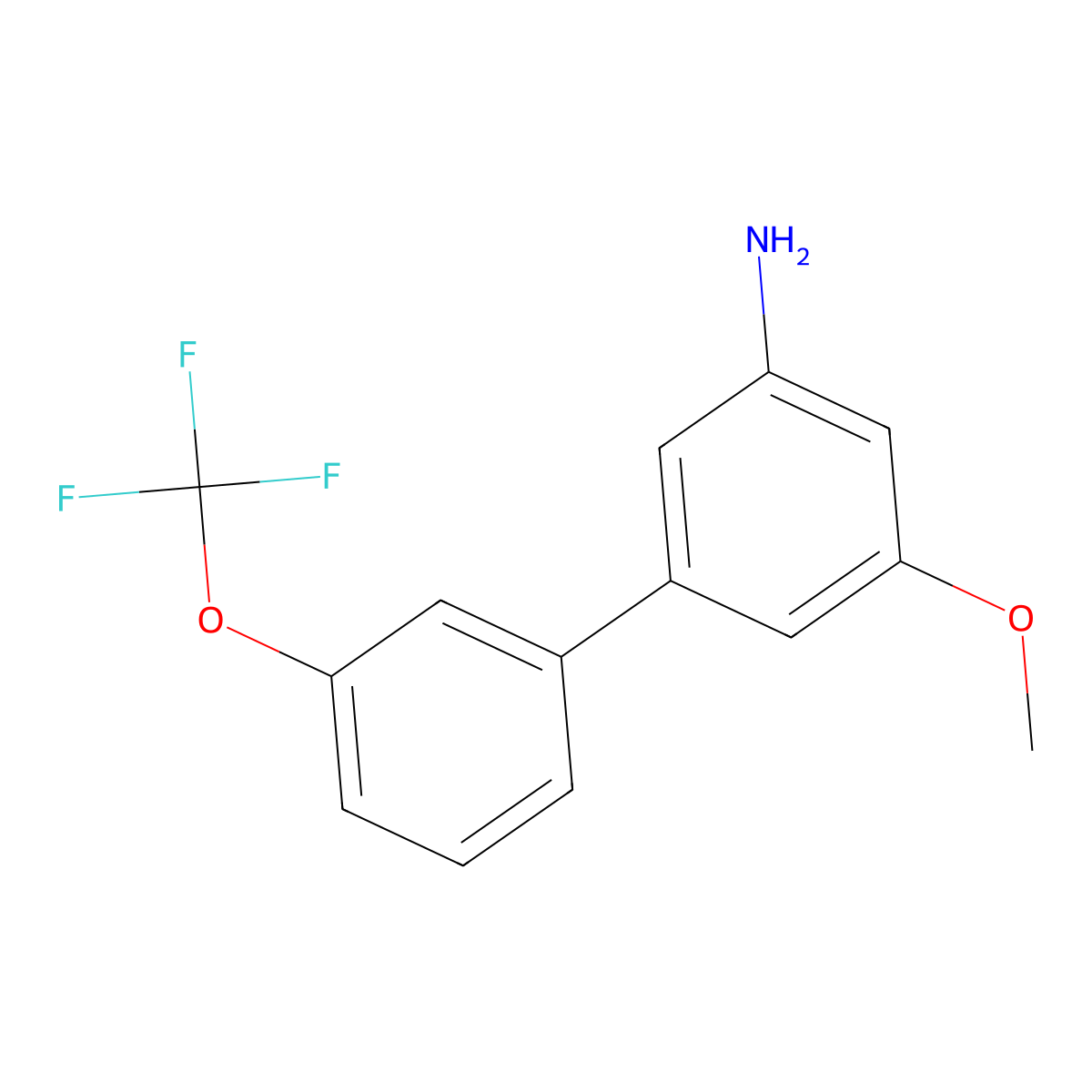 5-Methoxy-3'-(trifluoromethoxy)-[1,1'-biphenyl]-3-amine molecular structure, CAS 2804732-93-0