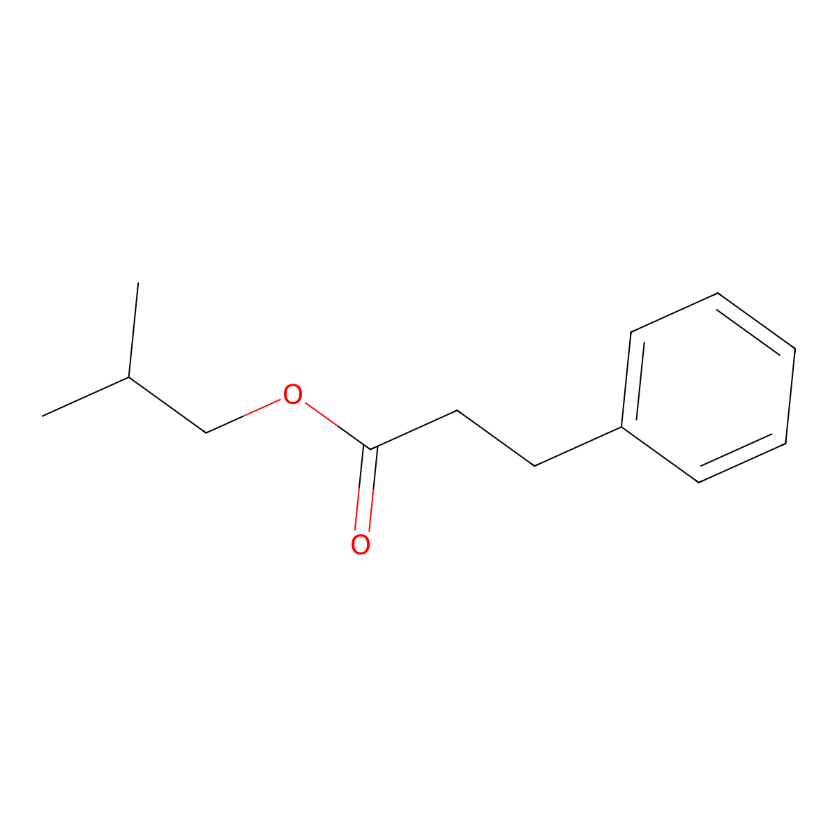 Isobutyl 3-phenylpropionate molecular structure, CAS 28048-94-4