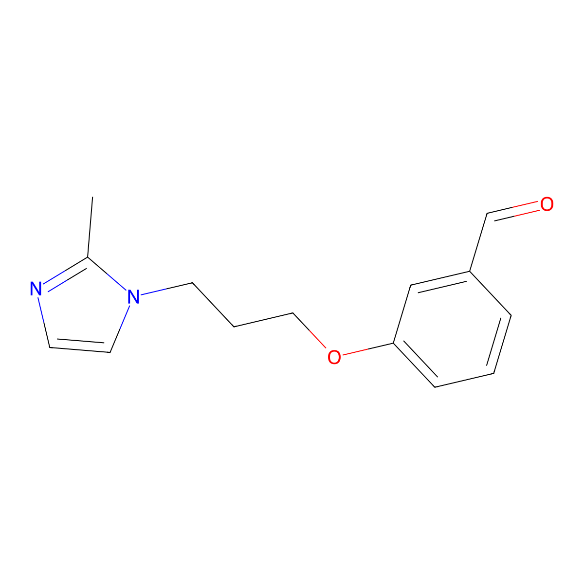 3-(3-(2-methyl-1H-imidazol-1-yl)propoxy)benzaldehyde molecular structure, CAS 2804802-17-1