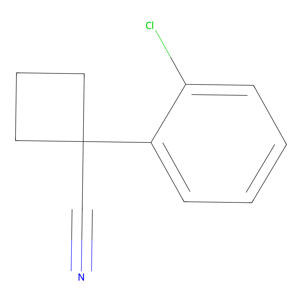 1-(2-Chlorophenyl)cyclobutanecarbonitrile molecular structure, CAS 28049-59-4