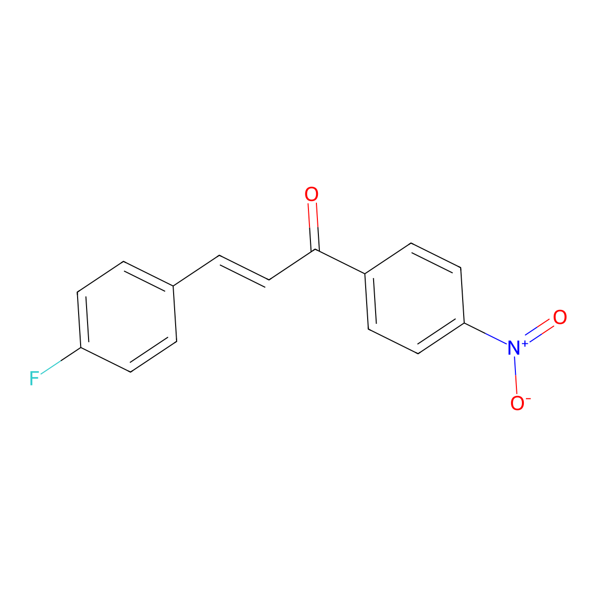 4-Fluoro-4'-nitrochalcone molecular structure, CAS 2805-53-0