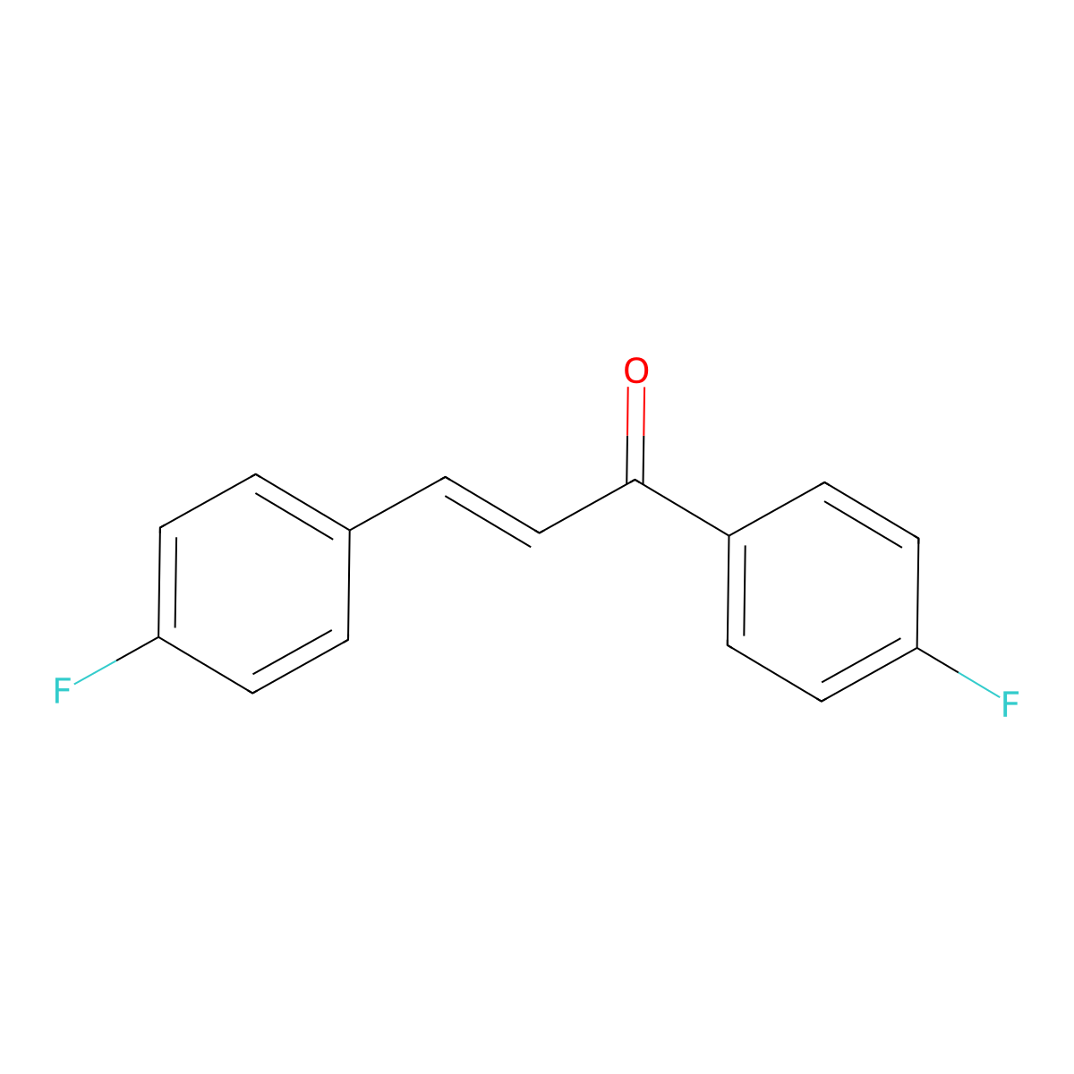 1,3-Bis(4-fluorophenyl)prop-2-en-1-one molecular structure, CAS 2805-56-3