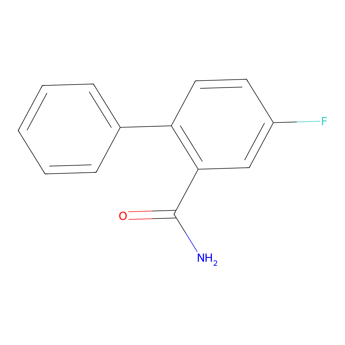 4-Fluorobiphenyl-2-carboxamide molecular structure, CAS 2805-79-0