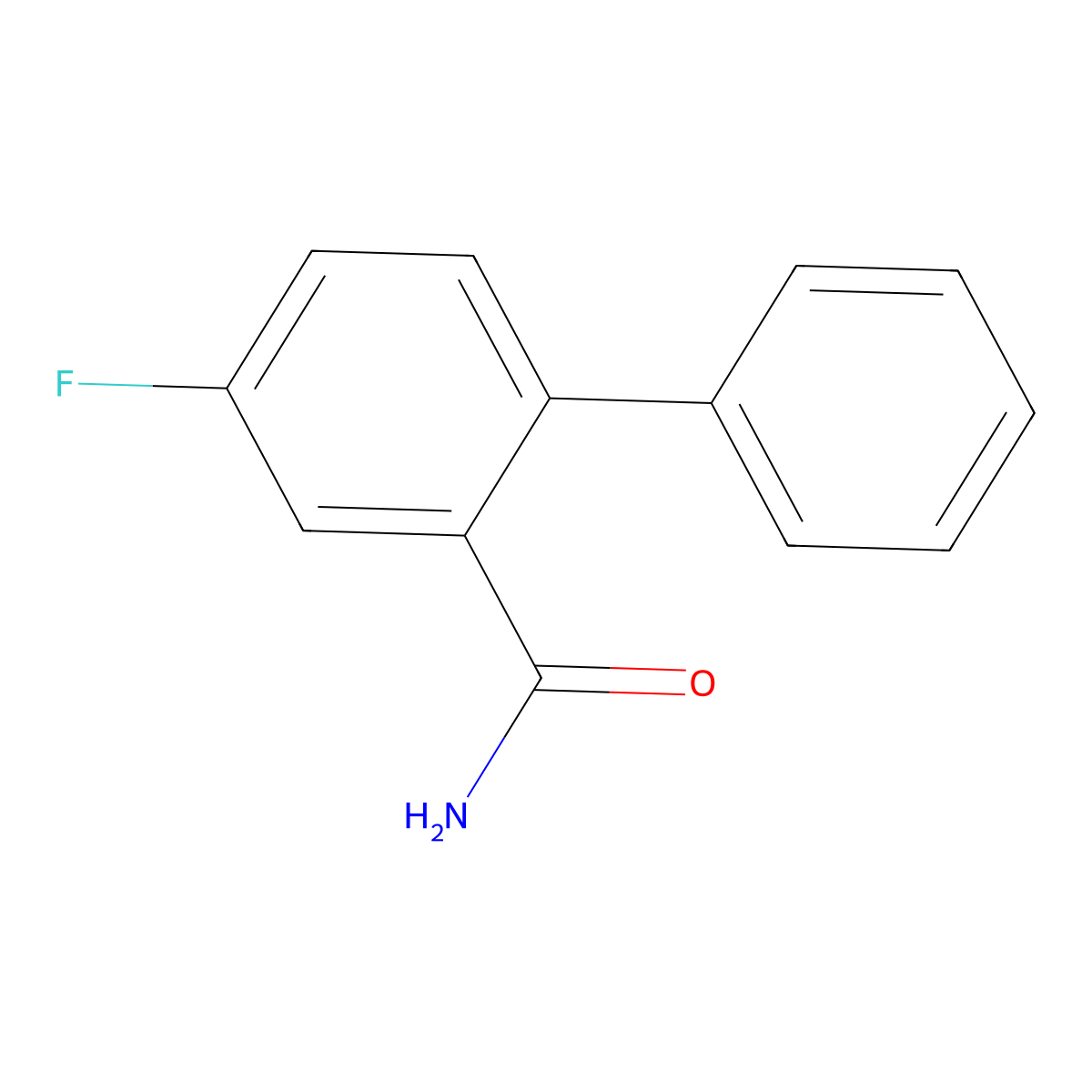 4-Fluorobiphenyl-2-carboxamide molecular structure, CAS 2805-79-0
