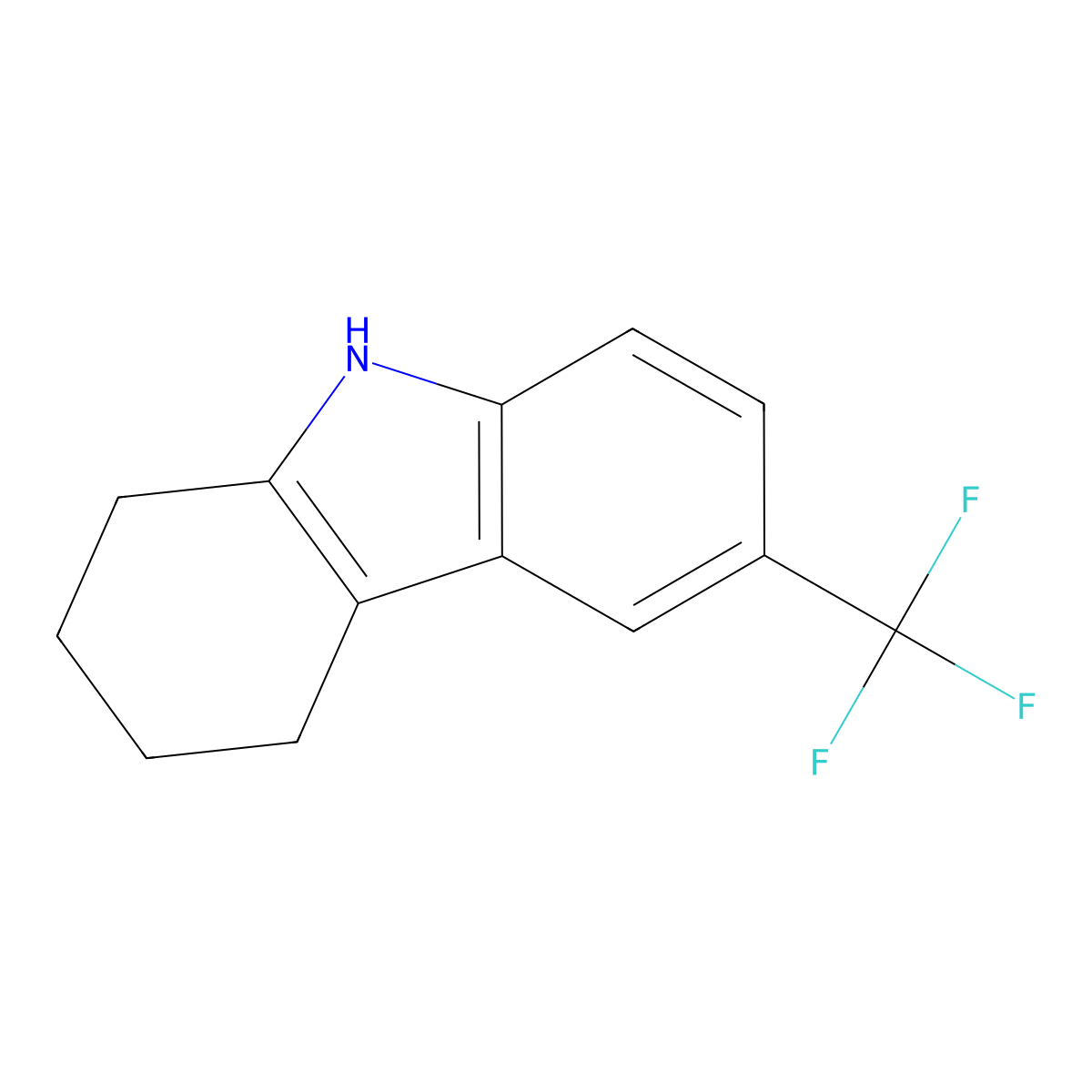 6-(trifluoromethyl)-2,3,4,9-tetrahydro-1H-carbazole molecular structure, CAS 2805-84-7