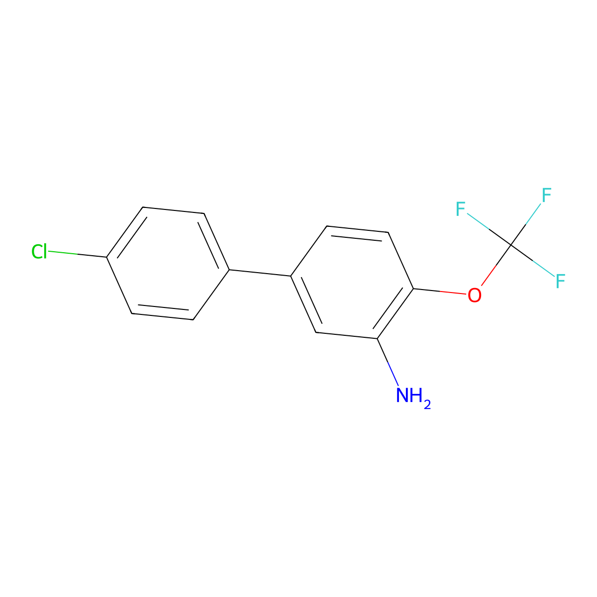 4'-Chloro-4-(trifluoromethoxy)-[1,1'-biphenyl]-3-amine molecular structure, CAS 2805078-38-8