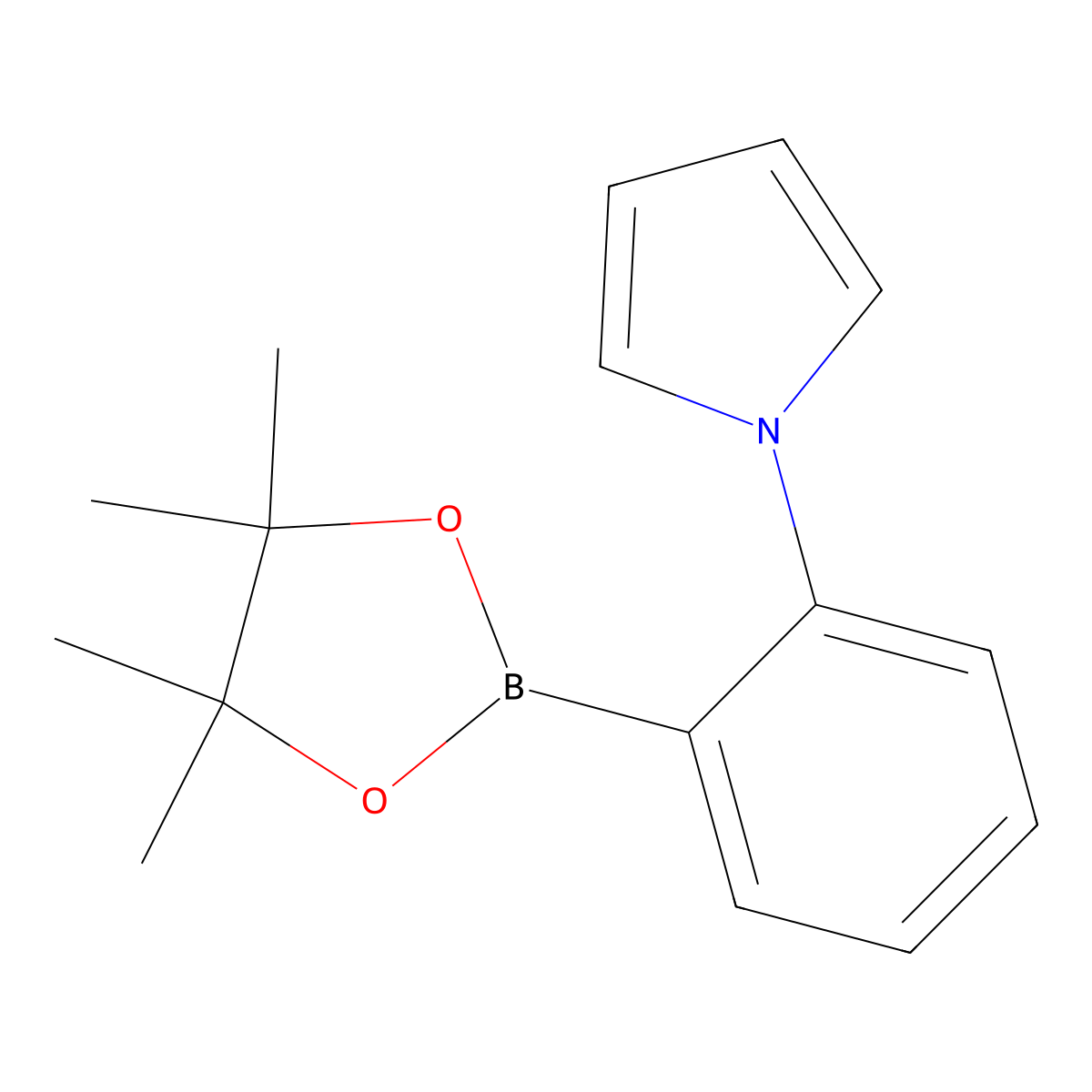 1-(2-(4,4,5,5-Tetramethyl-1,3,2-dioxaborolan-2-YL)phenyl)-1H-pyrrole molecular structure, CAS 2805223-77-0