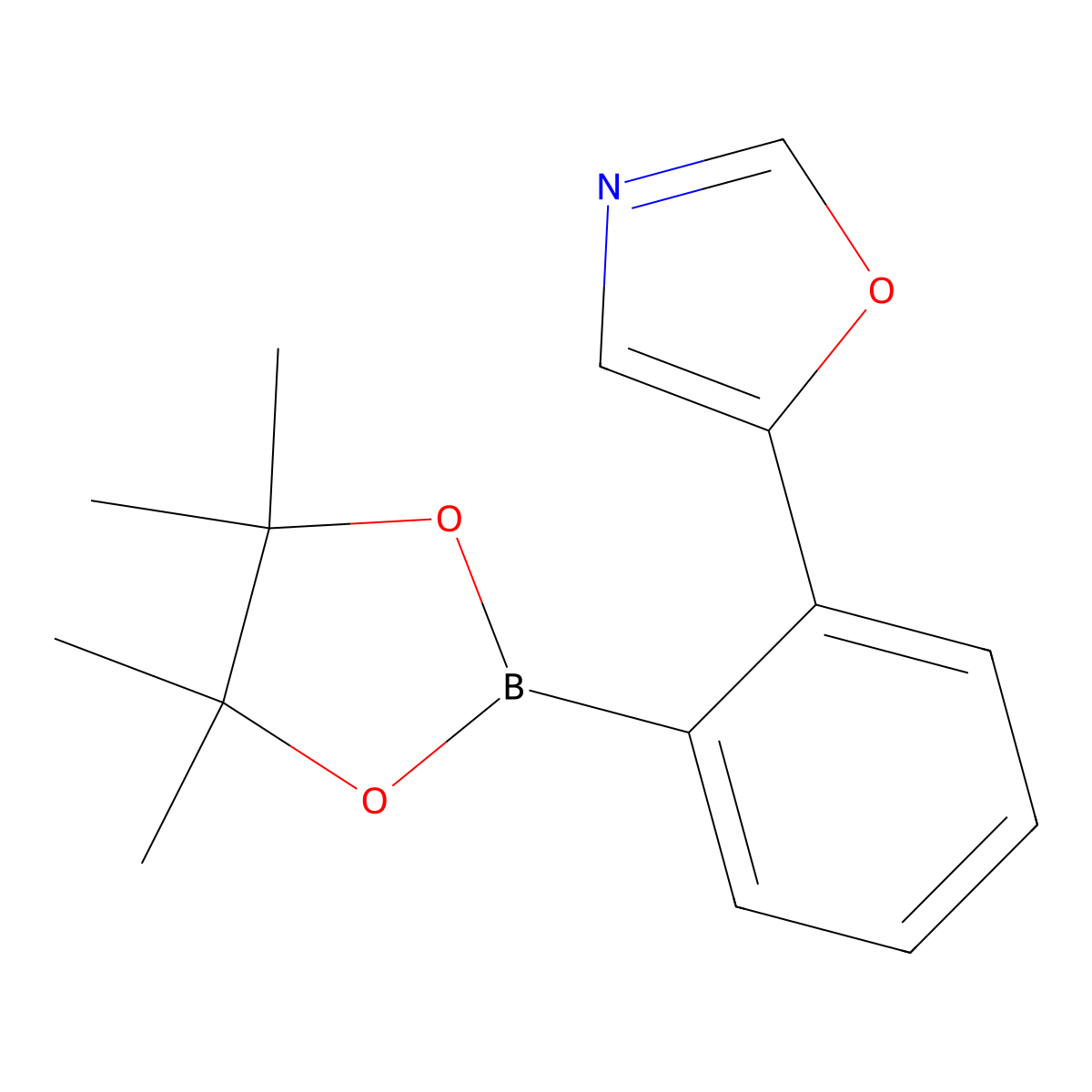 5-(2-(4,4,5,5-Tetramethyl-1,3,2-dioxaborolan-2-YL)phenyl)oxazole molecular structure, CAS 2805223-91-8