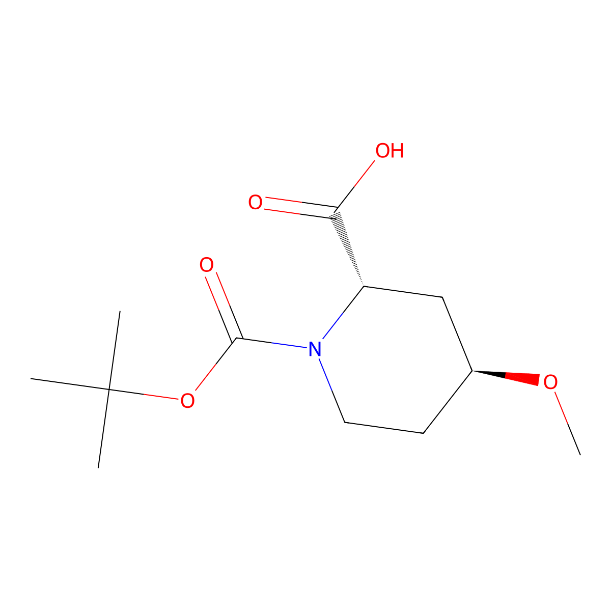 (2S,4S)-4-Methoxy-piperidine-1,2-dicarboxylic acid 1-tert-butyl ester molecular structure, CAS 2805288-11-1