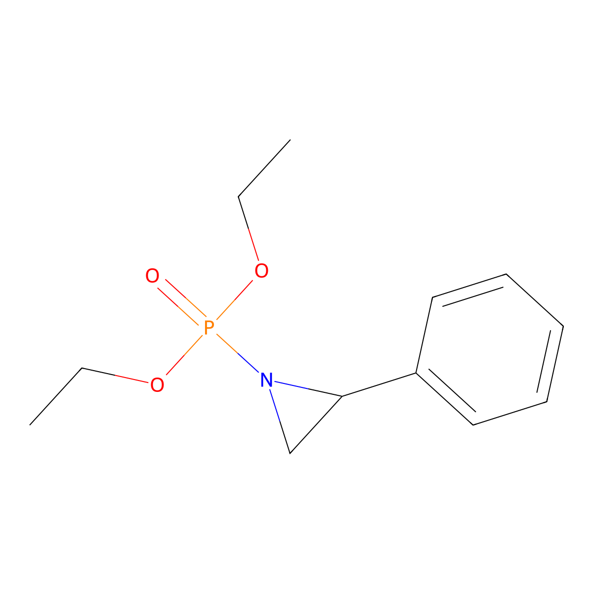 1-Diethoxyphosphoryl-2-phenylaziridine molecular structure, CAS 28053-61-4
