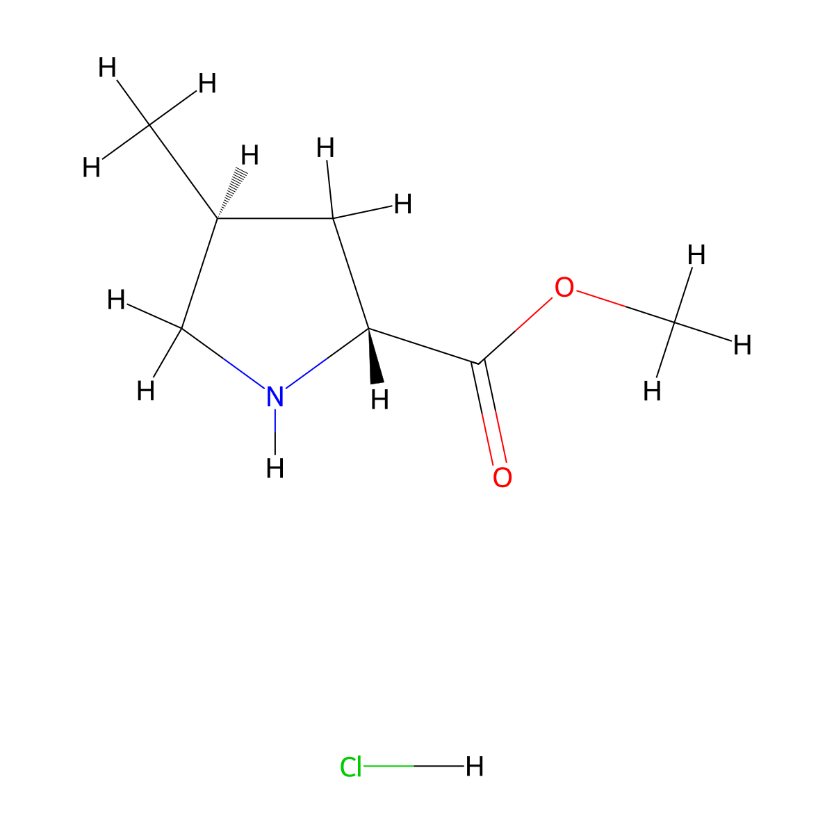 Methyl trans-4-methylpyrrolidine-2-carboxylate;hydrochloride molecular structure, CAS 2805494-43-1