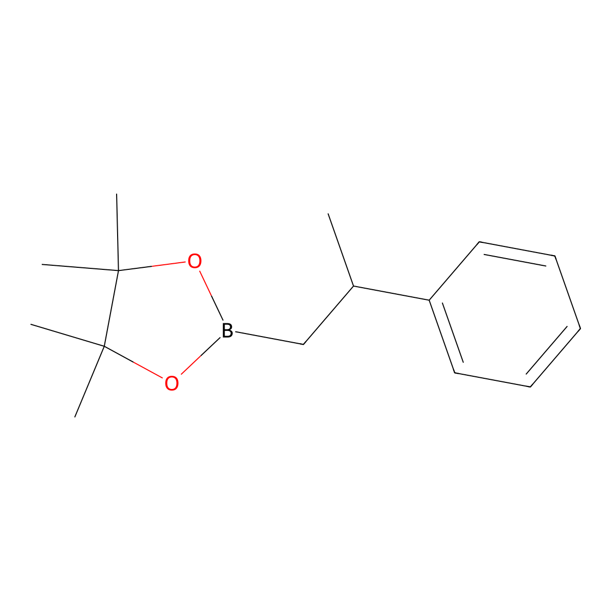 4,4,5,5-Tetramethyl-2-(2-phenylpropyl)-1,3,2-dioxaborolane molecular structure, CAS 280559-30-0