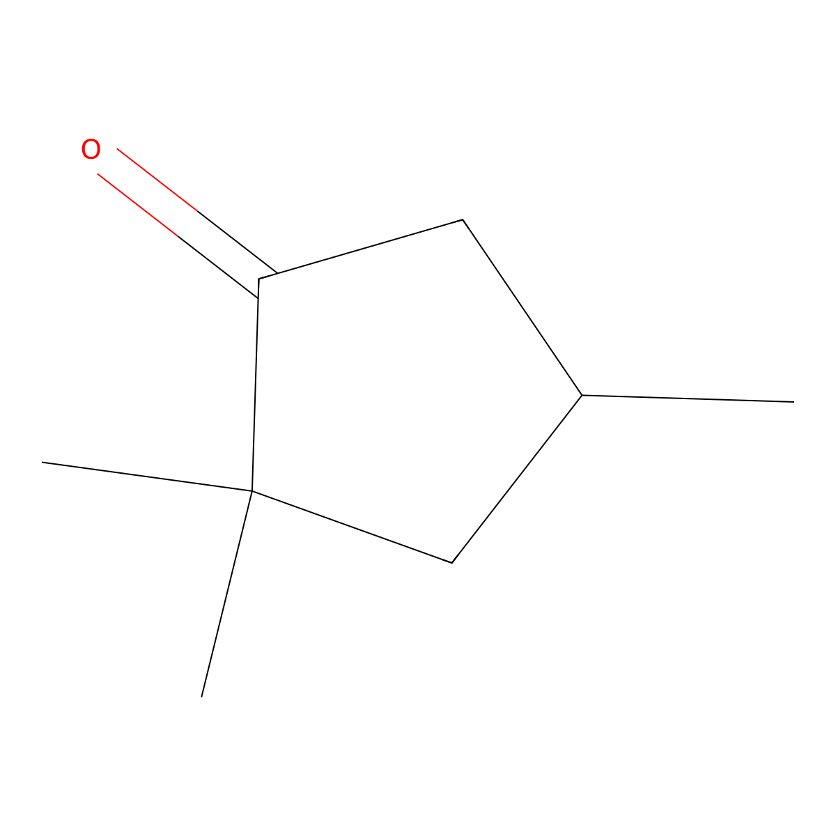 2,2,4-Trimethylcyclopentanone molecular structure, CAS 28056-54-4
