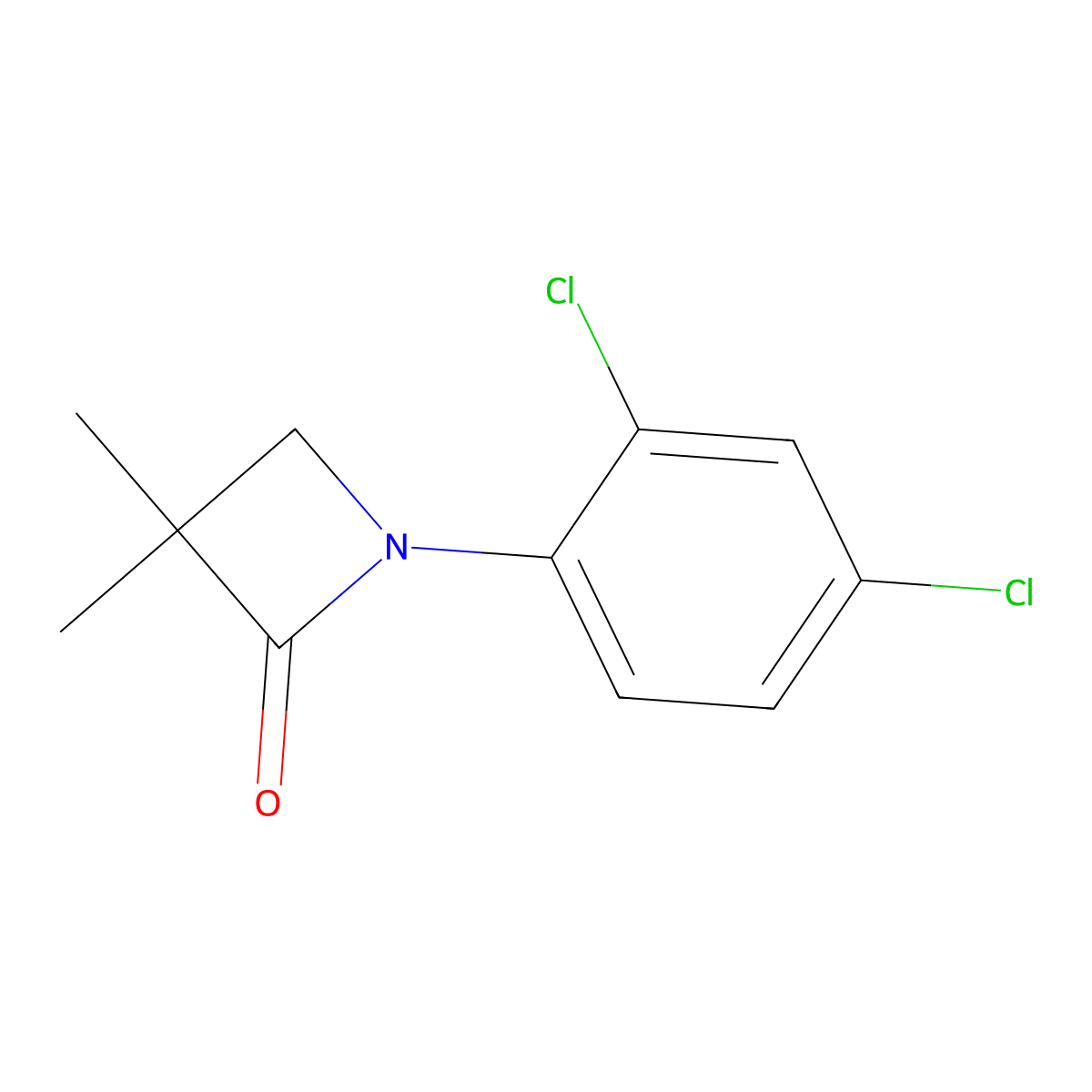 1-(2,4-Dichlorophenyl)-3,3-dimethyl-2-azetanone molecular structure, CAS 280562-66-5