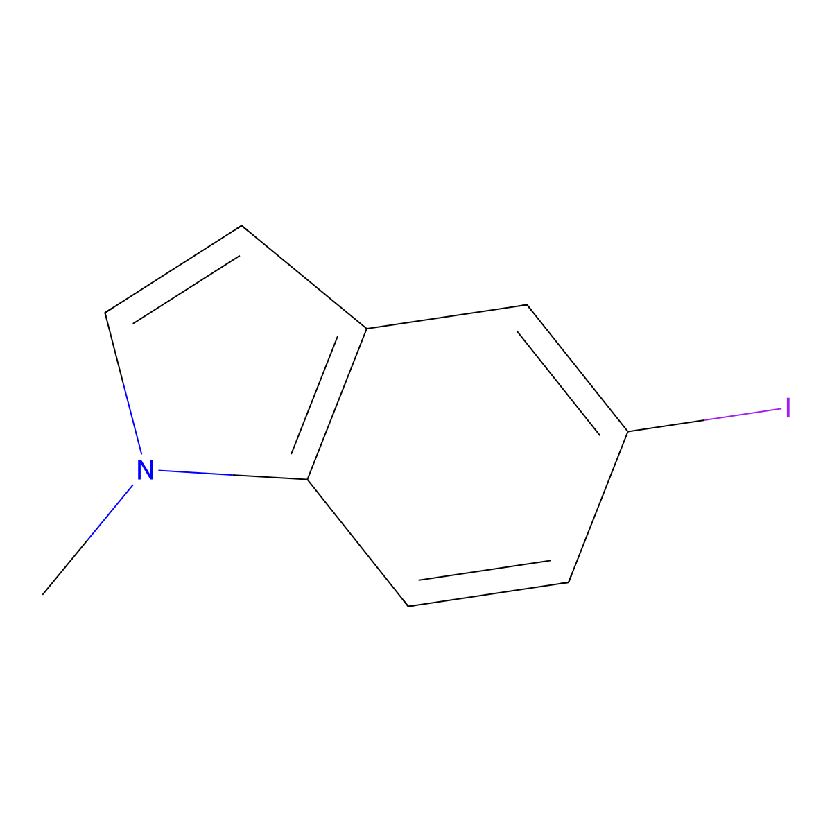 5-iodo-1-methyl-1H-indole molecular structure, CAS 280563-07-7
