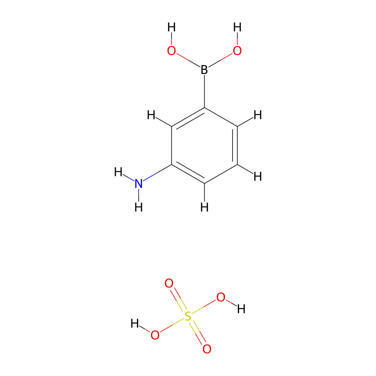 (3-Aminophenyl)boronic acid sulfate molecular structure, CAS 280563-63-5