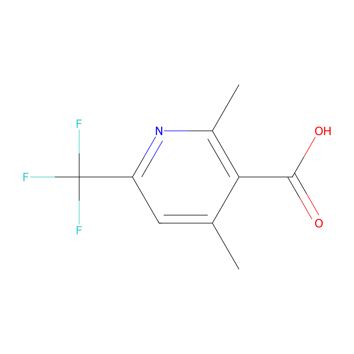 2,4-Dimethyl-6-(trifluoromethyl)nicotinic acid molecular structure, CAS 280566-37-2