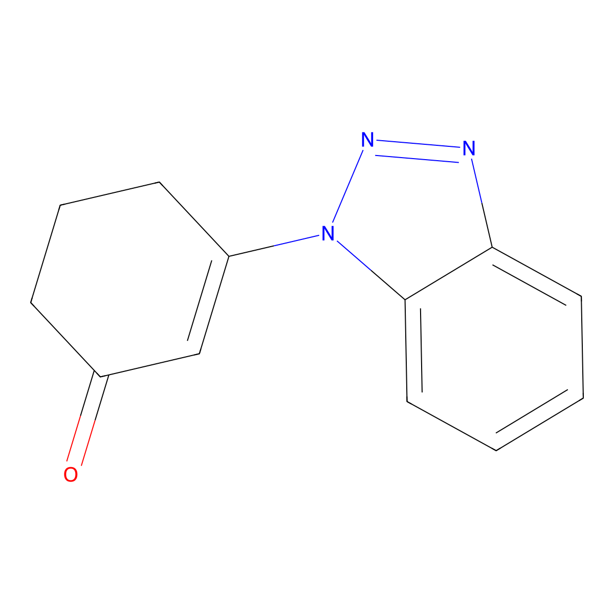 3-(1H-1,2,3-Benzotriazol-1-yl)cyclohex-2-en-1-one molecular structure, CAS 280567-62-6