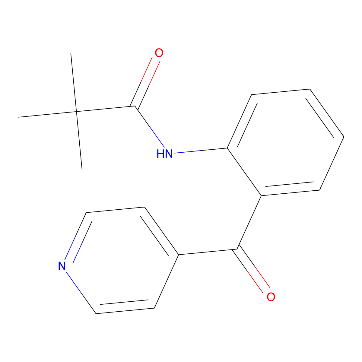 N-(2-Isonicotinoylphenyl)pivalamide molecular structure, CAS 280568-14-1