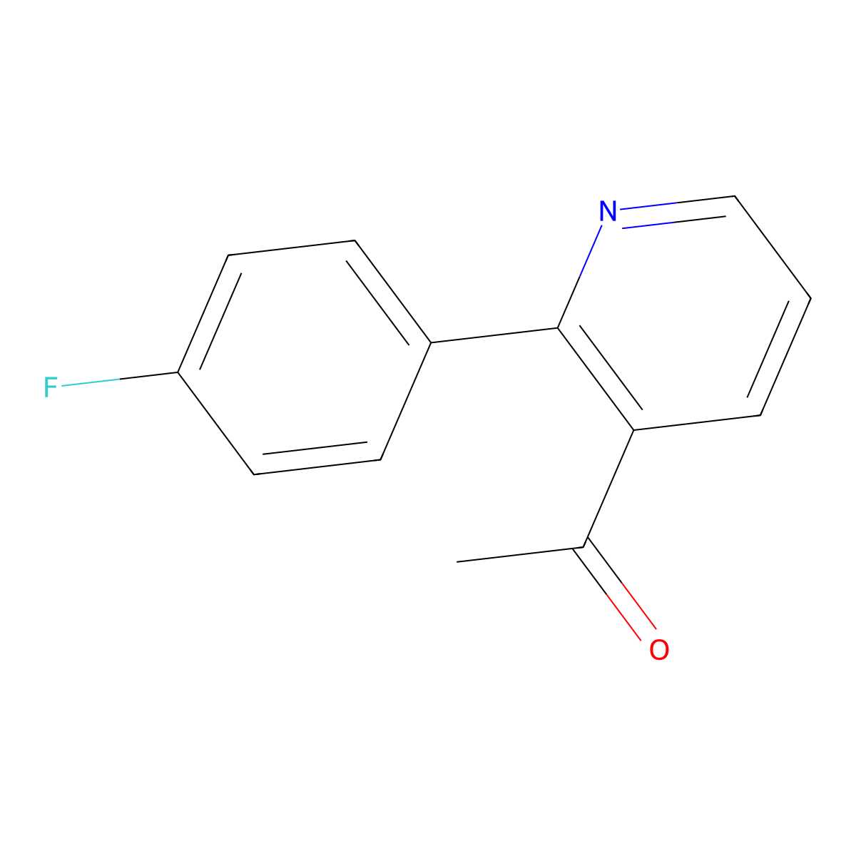 1-(2-(4-Fluorophenyl)pyridin-3-YL)ethanone molecular structure, CAS 280573-47-9