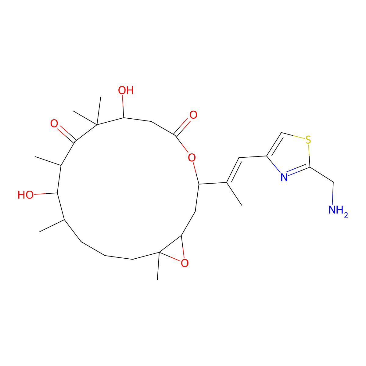 21-Aminoepothilone B molecular structure, CAS 280578-49-6