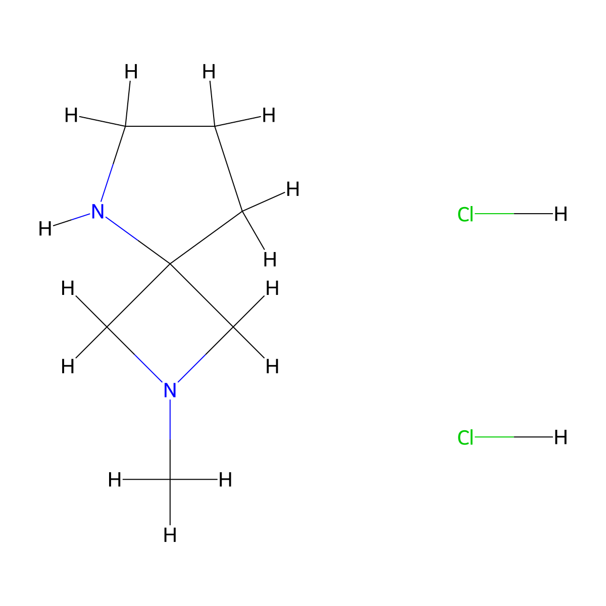 2-Methyl-2,5-diazaspiro[3.4]octane dihydrochloride molecular structure, CAS 2805804-17-3