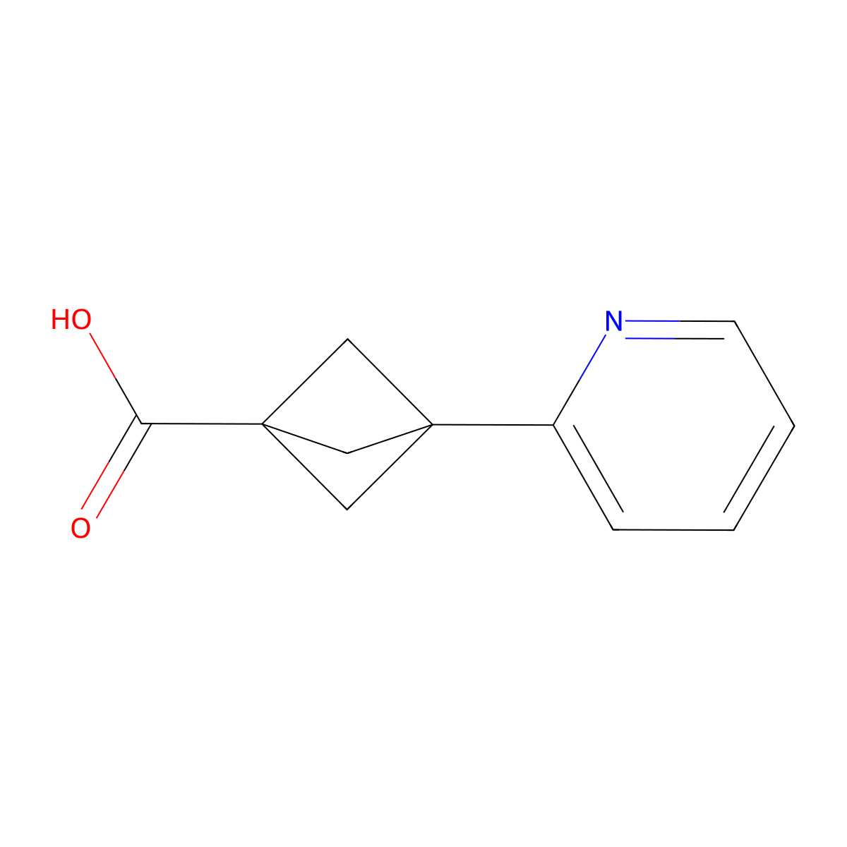 3-(Pyridin-2-yl)bicyclo[1.1.1]pentane-1-carboxylic acid molecular structure, CAS 2805804-90-2