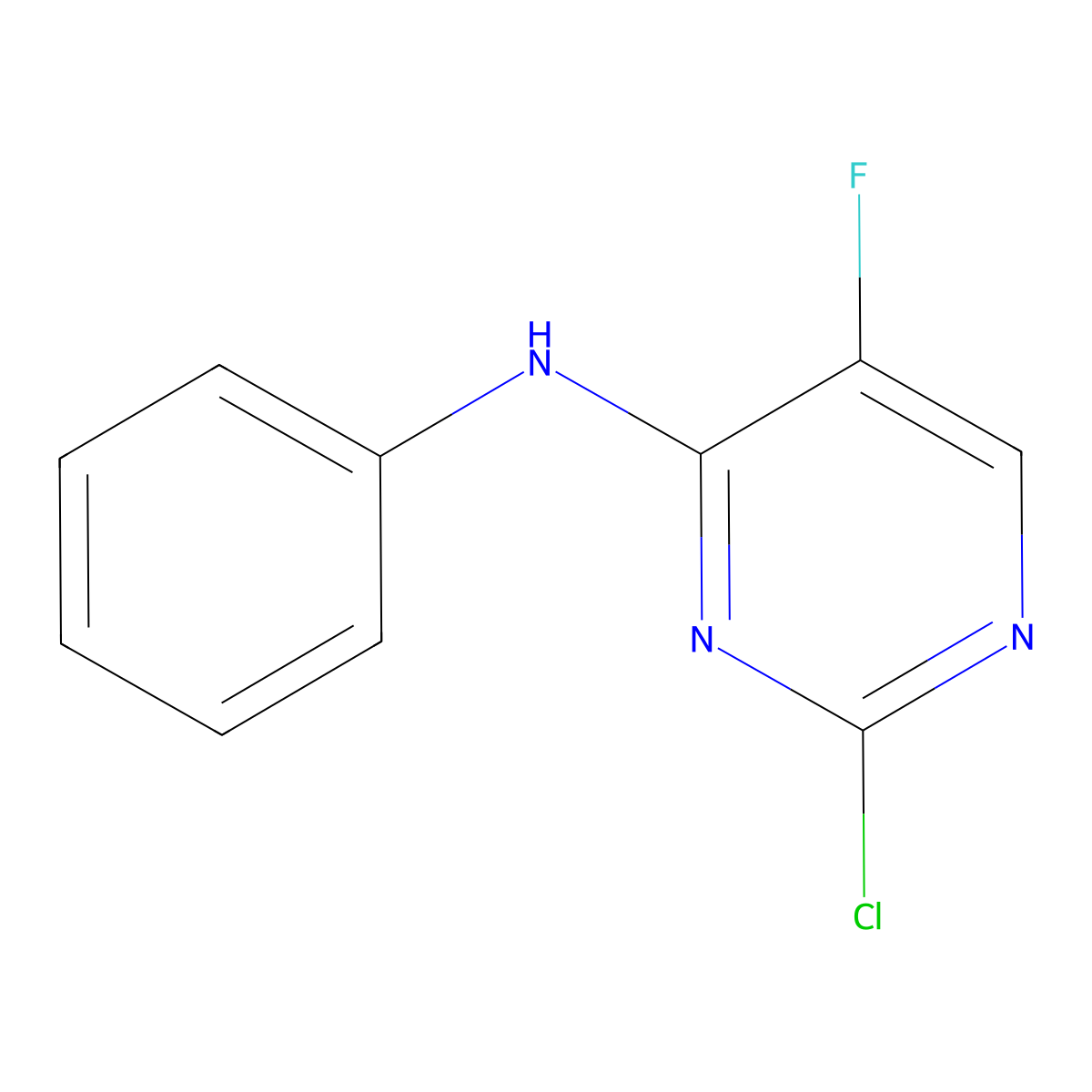 2-Chloro-5-fluoro-N-phenylpyrimidin-4-amine molecular structure, CAS 280581-64-8
