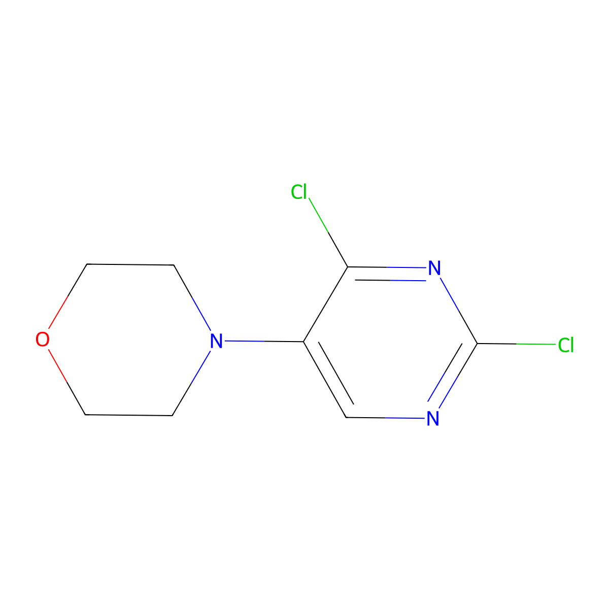 4-(2,4-Dichloro-5-pyrimidyl)morpholine molecular structure, CAS 280582-23-2
