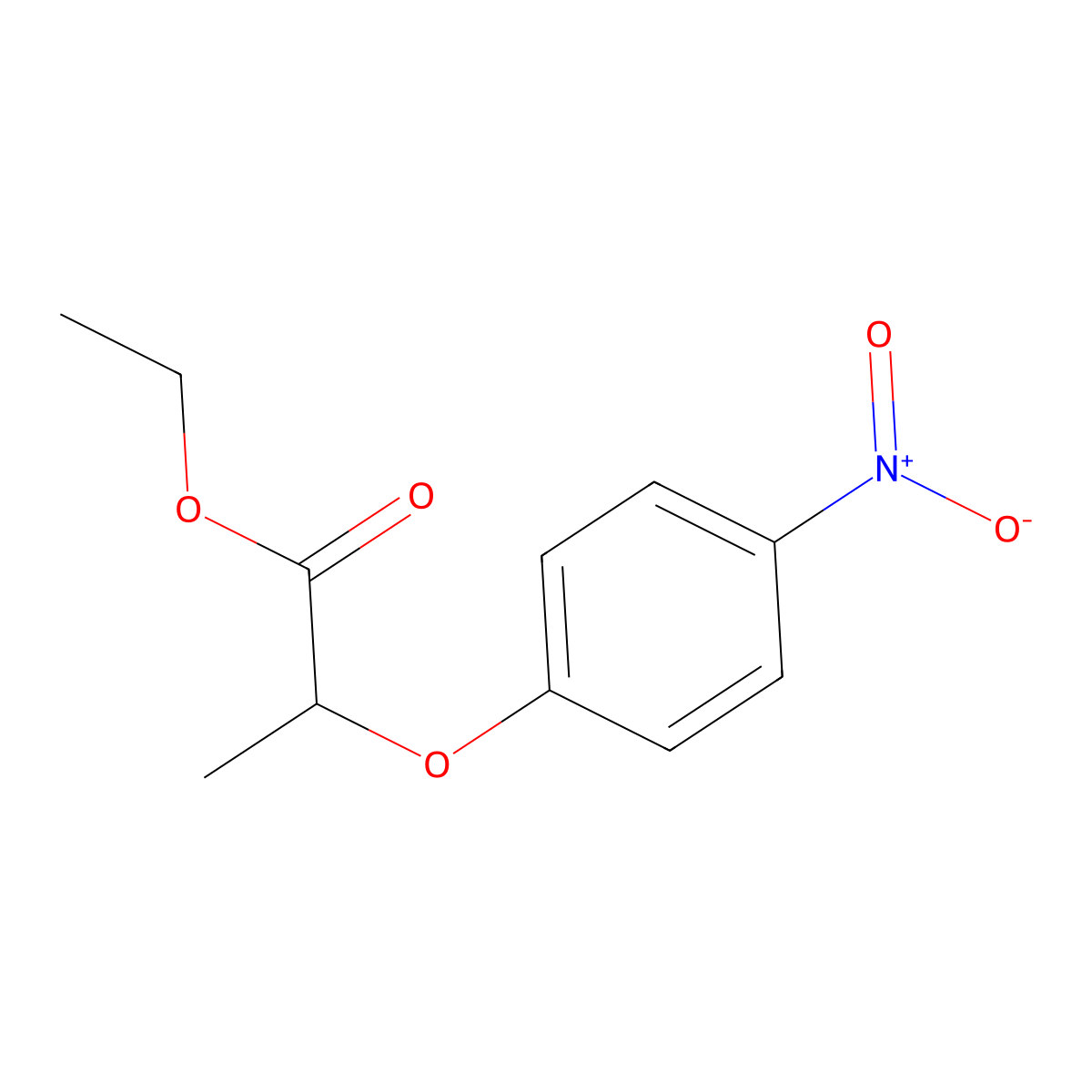 Ethyl 2-(4-nitrophenoxy)propanoate molecular structure, CAS 28059-69-0