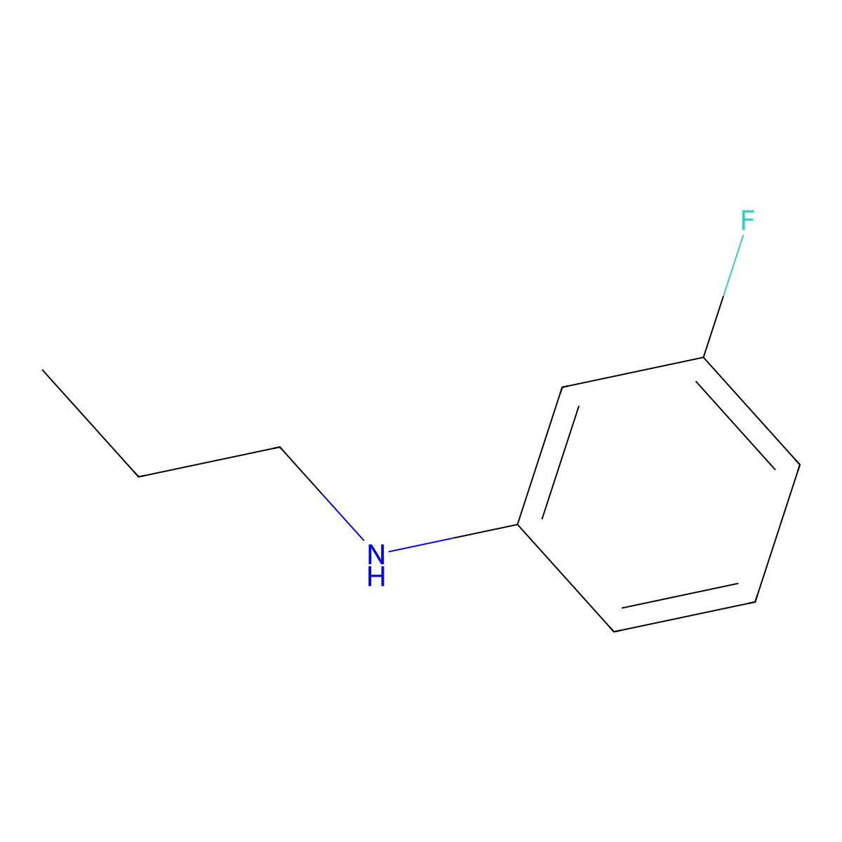 3-Fluoro-N-propylaniline molecular structure, CAS 2806-11-3