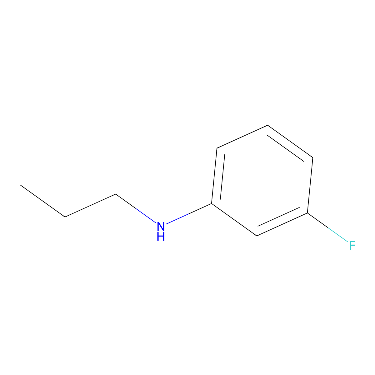 3-Fluoro-N-propylaniline molecular structure, CAS 2806-11-3